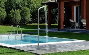 Whether spartan or opulent, an outdoor shower on a sunny day or a warm evening can be a pampering but there's another side, too. áˆluxury Aquatica Gamma 515 Freestanding Outdoor Shower Best Prices Aquatica