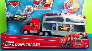 Originally used as a fun display around the house so that's why body wash still. Color Shifter Disney Cars Mack Dip And Dunk Trailer Lightning Mcqueen Diecast Dailymotion Video
