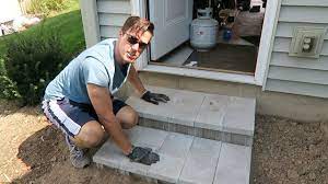 Building a patio is much like putting together a puzzle. How To Build Cinder Block Steps Youtube