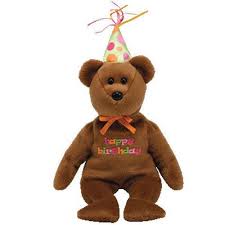 Birthday Bear Beanie Baby Worth Ty Beanie Baby Happy Birthday The Bear 2008 Brown W Hat 9 5 Inch Mwmts Ty Beanie Baby Bears Baby Beanie Happy Birthday Bear