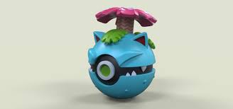 Pokeball Venusaur 3d Model Pokeball Pokemon Merchandise Pokemon