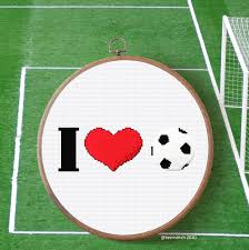 Free patterns / free patterns / free cross stitch patterns. I Heart Soccer Football Cross Stitch Pattern Pdf Heart Etsy Cross Stitch Patterns Stitch Patterns Cross Stitch