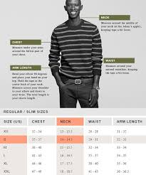 J Crew Example Size Guide Measurements Buy Clothes