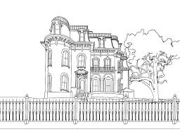 This coloring page showcases a big pineapple near the letter 'p'. Big Mansion 1 Coloring Page Free Printable Coloring Pages For Kids