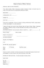 Use the download button below or simple online reader. Deed Of Sale Of Motor Vehicle Form