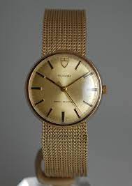 1.5'' w x 1'' lbracelet: Reserved 1976 Tudor 9k Gold Watch On Gold Bracelet Birth Year Watches