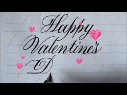 Happy valentine day cursive letter balloons banner script balloon xoxo garland gold silver rose balloon letters galentine valentine package includes: How To Write Happy Valentine S Day In Cursive Writing Cursive Handwriting Like Print Youtube