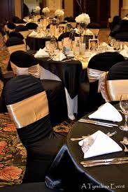 Black And Gold Wedding Reception Decorations Black Champagne Wedding Reception Weddingdecor Eventdecor Black Champagne Wedding Black Gold Wedding Champagne Wedding Colors