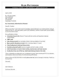 You can use the same sample letter or create your own. Truck Driver Cover Letter Sample Monster Com