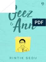 Geez & ann merupakan film yang diangkat dari novel karya rintik sedu. Geez Ann 1 Rintik Sedu Pdf