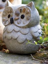 This owl statue and each one of our concrete garden statues are hand made in the usa, using our secret poured concrete formula so each piece resists all weather climates. Pin By Deedee Moore On Owl Love You Forever Garden Art Garden Owl Backyard Design