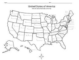 United States Map Write The Name Of Each State On The Map America Map United States Map Map