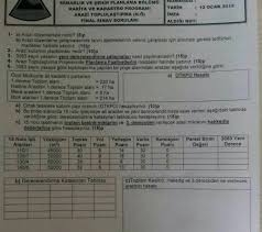 Arazi Toplulastirmasi Dersi Final Sorulari Finaller Harita Tarih