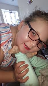 Noey isn't feeling as well today. She woke up with a rash