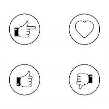 Thumbs Up Thin Line Icons Set Thumbs Up And Thumbs Down Circle Emblems Like And Dislike Icons Set Vector Illustration Like Icons Line Icons Circle Icons Png Icon Set Vector