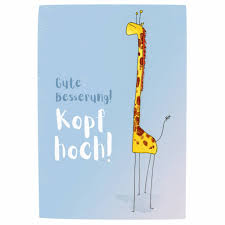 Postkarte Kopf Hoch Falt Grusskarte Mit