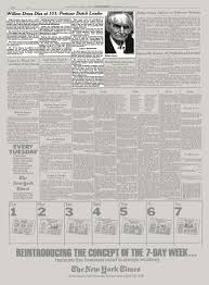 Willem Drees Dies at 101; Postwar Dutch Leader