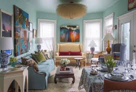 Pensez également à ajouter un rappel de jaune pour finaliser votre déco comme dans ce salon avec le luminaire. Salon Bleu Canard Photos Et Idees Deco