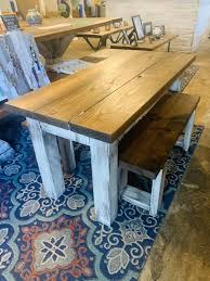Kids Rustic Farmhouse Table Set With Benches Children S Etsy In 2020 Rustic Farmhouse Table Farmhouse Table Setting Natural Wood Table