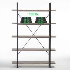 Olde good things' vintage bookcase collection features traditional, classic, mid century, rustic, victorian, art nouveau, schoolhouse and gothic styles. Buy Hsh 5 Shelf Vintage Industrial Rustic Bookshelf Wood And Metal Bookcase Open Etagere Book Shelf Gray Oak Online In Indonesia B074fsg29c
