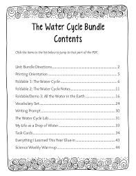 One full color, full page chart with terms. Water Cycle Bundle 0
