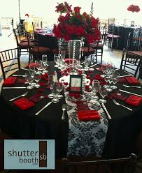 Black And White Table Setting Red Black White Table Setting Black Red Wedding Red Wedding Wedding Table