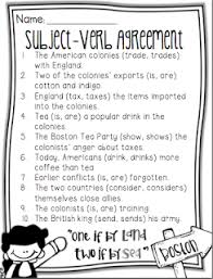 Life In Fifth Grade Subject Verb Agreement Freebie