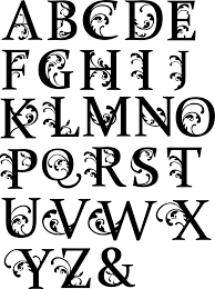 Large Letters Flourish Font Lettering Alphabet Lettering Fonts Lettering