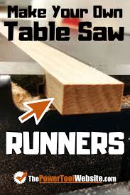 How To Make Table Saw Runners The Power Tool Website Woodworking Table Saw Diy Table Saw Table Saw