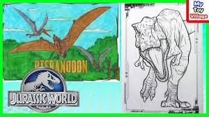Ausmalbilder dino dana, 2021 free download. Jurassic World Coloring Book With Stickers Pteranodon Tyranosaurus Stegosaurus Mytoyvillage Youtube