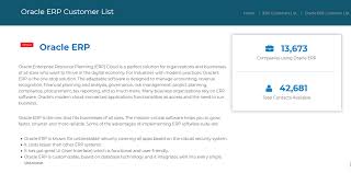 List Of Companies Using Oracle Erp Market Share Customers List Oracle Erp Marketing Oracle