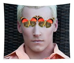 MISTER BUTTERFLY Palm Springs CA Tapestry by William Dey