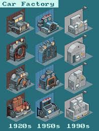 Pixeloutput Car Factory Machines By Sergiotron Pixel Art Games Pixel Art Design Pixel Art Characters
