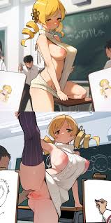 mahou shoujo madoka magica, tomoe mami, somethingweird, 1girls, ai  generated - R34 Vault