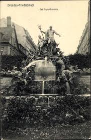 Ansichtskarte Postkarte Dresden Altstadt Friedrichstadt Blick Auf Den Neptunbrunnen Friedrichstadt Dresden Altstadt