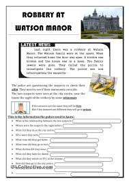 Robbery At Watson Manor