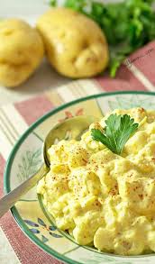 Refrigerate several hours or until chilled. Southern Style Mustard Potato Salad Recipe Its Yummi Potatoe Salad Recipe Potato Salad Recipe Easy Potato Salad Mustard