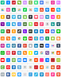 Download Font Icons Social Media 7 Color Font Color Ttf Otf 120 Icons Elharrak Fonts New 2019 Social Media Social Icons Social Media Icons