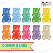 Gummy Bear Clipart Instant Download File Digital Graphics Cute Crafts Web Parties Commercial Personal Use Y002 In 2021 Gummy Bears Bear Clipart Clip Art