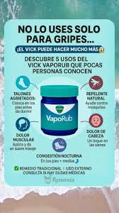 🎯 No es solo para la gripe… ¡Mira esto!, ¿Sabías que el Vick VapoRub tiene  más usos de los que imaginas? 🌿, Muchos lo usamos para los resfriados,  pero también puede ayudarte de forma tradicional con ...
