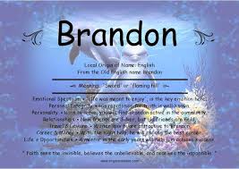 Brandon Angies Creation Old English Names Brandon Personal Integrity