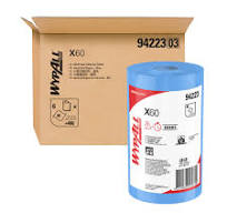 WYPALL® X60 Small Roll Wipers (94223), Blue Cleaning Cloths ...