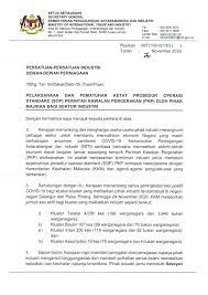 Tindak lanjut hasil pemeriksaan bpk ri. Pelaksanaan Dan Pematuhan Ketat Prosedur Operasi Standard Sop Perintah Kawalan Pergerakan Pkp Oleh Pihak Majikan Bagi Sektor Industri Acem