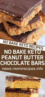 No Bake Keto Peanut Butter Chocolate Bars Peanut Butter Recipes Easy Cake Recipes Peanut Butter Chocolate Bars