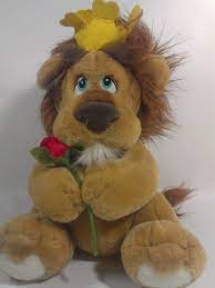 Vintage 1988 Applause King Lionheart Stuffed Animal Plush Lion Cat Crown 15 Applause Lion Cat Plush Stuffed Animals Plush