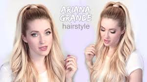 Putting your hair in one won't take long, we promise. Ariana Grande Hair Tutorial Half Ponytail Hairstyle With Extensions Youtube