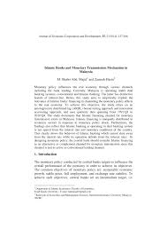 Listed below are items related to malaysia. Pdf Islamic Banks And Monetary Transmission Mechanism In Malaysia