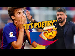 Gattuso Reacts To Riqui Puig Ricard riqui puig martí is a spanish professional footballer who plays for barcelona as a central midfielder. ronaldo com