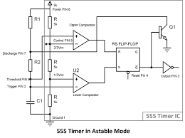 Internal resistor divider network, r7, r8,. 555 Timer Astable Multivibrator Circuit Diagram