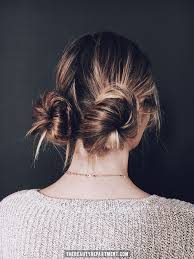 Baby curly hair routine + space buns tutorial. 2 Messy Buns In 2 Quick Steps Easy Messy Hairstyles Bun Hairstyles Messy Hairstyles